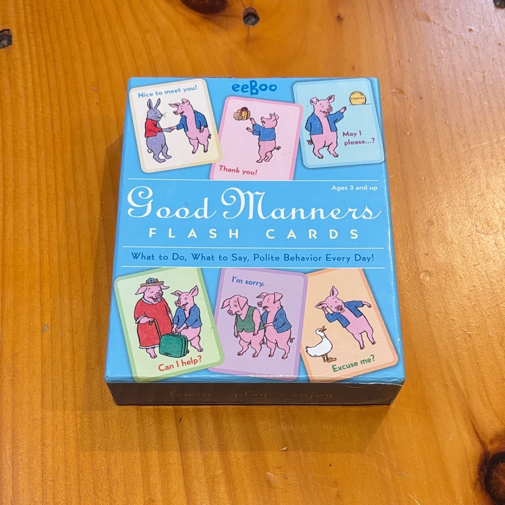 EEBOO Good Manners Flash Cards